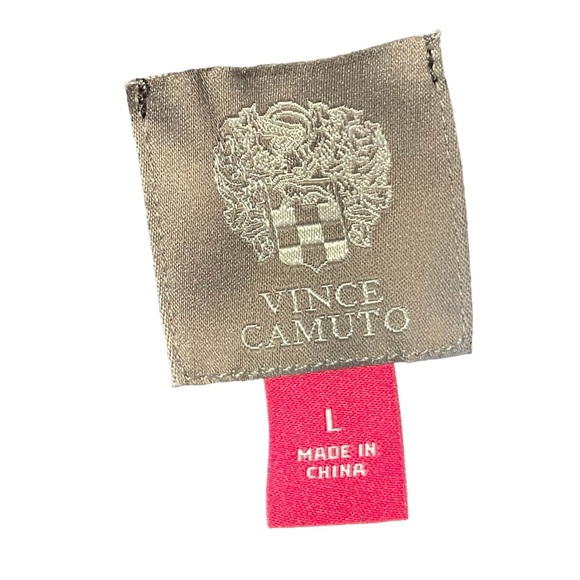 Vince Camuto Dark Grey Ribbed Pointelle 3/4 Sleeve Stretch Sweater Dress Sz L - Picture 9 of 10